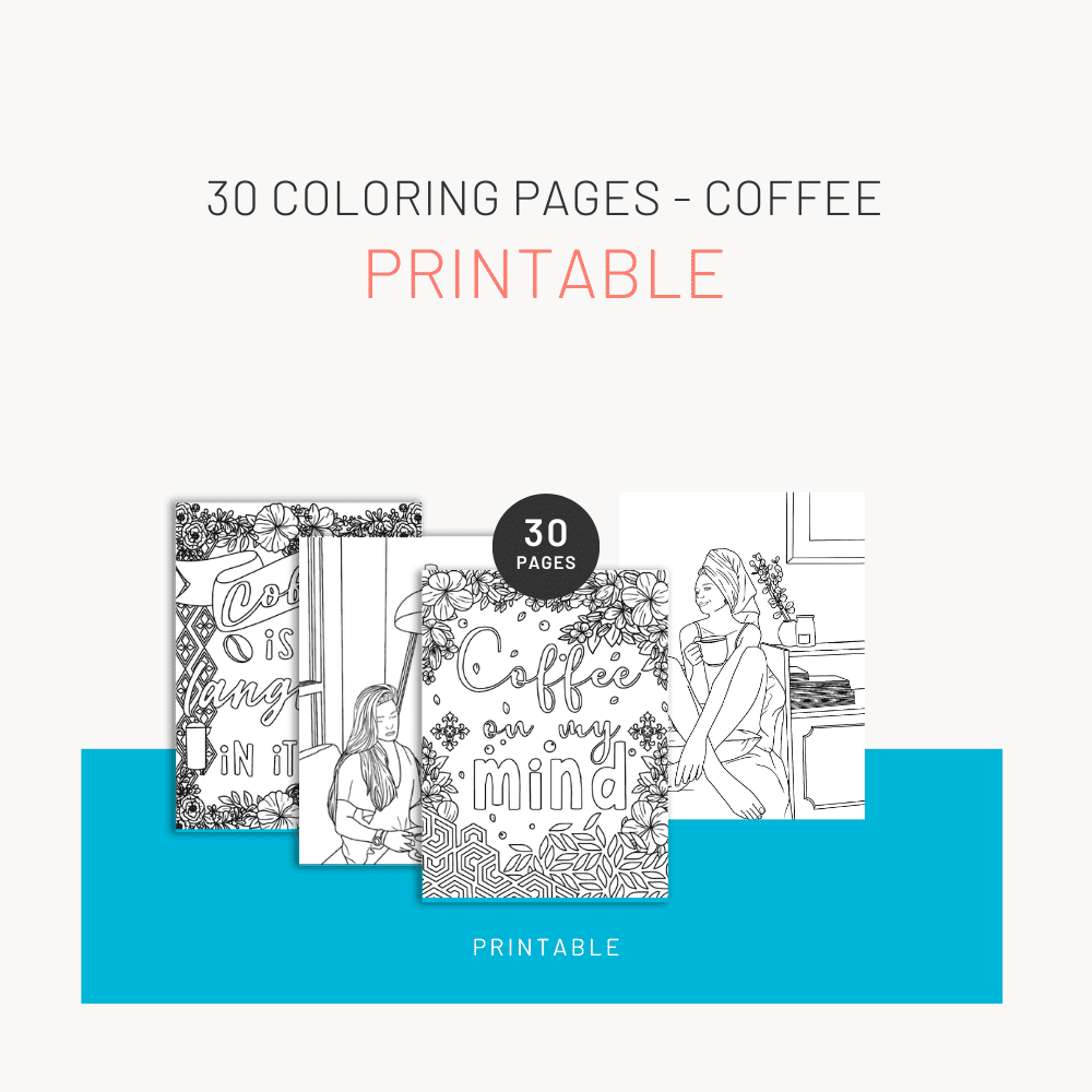 Coffee Coloring Pages Printable Planners By Kat   PBK Mockups 13 